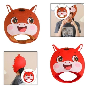 Plüsch Pferd Hut Cartoon Neuheit Kopfbedeckung für Rollenspiel Maskerade Karneval - Bild 1 von 14