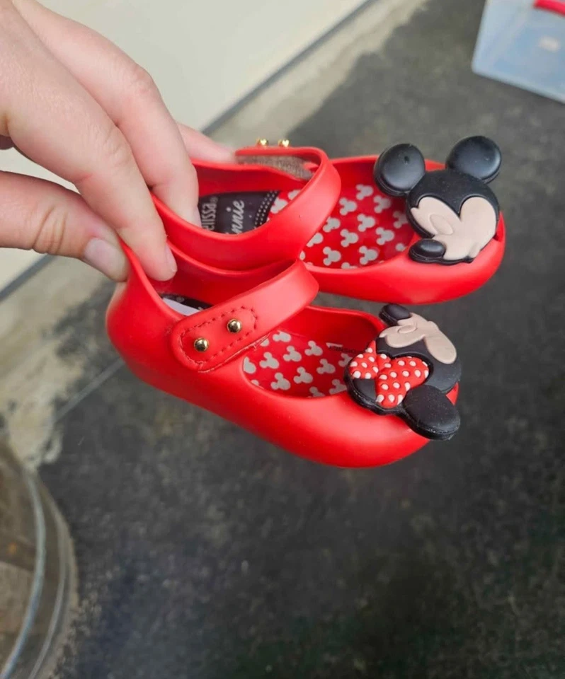 Mini Melissa Girls Disney Minnie Mickey Mouse Shoes Size 05 - Image 1 of 1