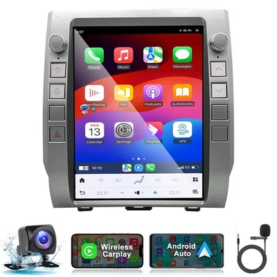 Radio 12.1" para Toyota Tundra 2014-2021 navegación aire acondicionado estilo Tesla Apple Carplay Foto 1 de 4
