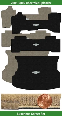 Juego de alfombrillas de lujo personalizadas para Chevrolet Uplander '05-09 con logotipo (3 piezas) #FOD Foto 1 de 4