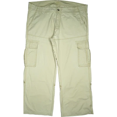 Calça jeans S.Oliver W38 L28 bege masculina tecido carga caminhada ao ar livre Turn Up 54 - Imagem 1 de 4