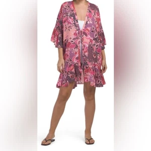 Johnny Was Valennis Kimono mit Rüschen und Überwurf Größe XXS XS Neu mit Etikett - Bild 1 von 8