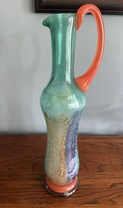 Splendida brocca in vetro artistico Kosta Boda 16,5" firmata Kjell Engman - Foto 1 di 9
