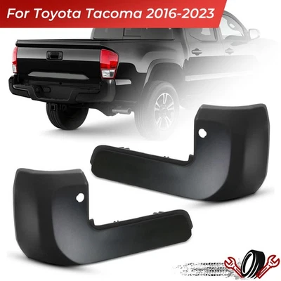Bumper End For Toyota Tacoma 2016-2023 Set of Rear LH and RH Black w/Sensor Hole - Image 1 of 4