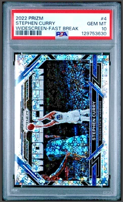 2022-23 Panini Prizm Widescreen Fast Break Prizm Stephen Curry #4 PSA 10 Steph - Image 1 of 2