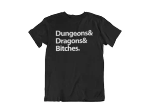 T-Shirt Dungeons & Dragons Bitches Rollenspiel Gamer - Bild 1 von 3
