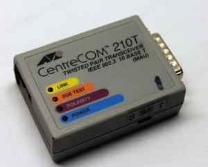 Allied Telesyn CentreCOM AT-210T Twisted Pair Transceiver IEEE 802.3 10 BASE T - Picture 1 of 3