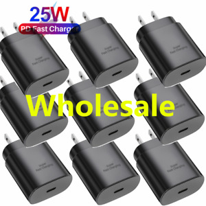 25W Type C USB-C Super Fast Wall PD Charger Block For Samsung Galaxy S20 S21 Lot