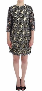 Lanre Da Silva Ajayi Black Cream Sheath Dress Shift Mini UK 12/ US10 RRP $1300 - Picture 1 of 8