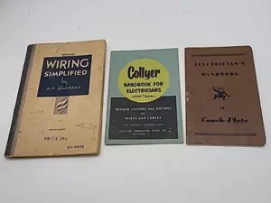 3 Vintage Electricians Handbooks Booklets Brochures 1940's - Imagen 1 de 13