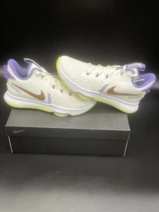 Size 12 - Nike LeBron Witness 5 Summit White Metallic Bronze 2021 CQ9380102 - Picture 1 of 6