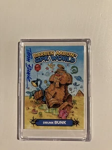 Tom Bunk (Cartoonist) GPK World Autographed Promo Card Garbage Pail Kids Rare - Picture 1 of 3