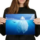 A4 - Plastic Bag Iceberg Pollution Poster 29.7X21cm280gsm #3571