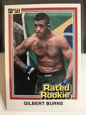 Gilbert Burns 2021 DONRUSS UFC #RR15 RATED ROOKIE /1320 PANINI INSTANT RARE SP - Image 1 of 2
