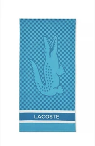 LACOSTE BLUE BEACH TOWEL 36 x 72 IN. - Picture 1 of 3