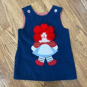 Vintage The Pond Raggedy Ann Kleid Kindergröße 4T marineblau rot - Bild 1 von 5