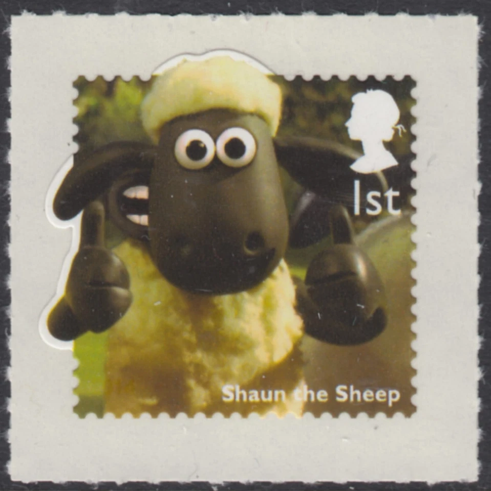 Shaun the Sheep illustrated on 2014 unmounted mint GB stamp - Image 1 of 1