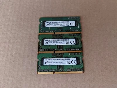 LOT 3 MICRON 4GB 1RX8 DDR3 PC3L-14900S LAPTOP RAM MT8KTF51264HZ-1G9P1 V2-4(10) - Image 1 of 3