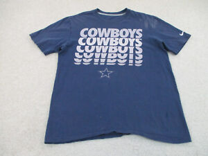 Dallas Cowboys Shirt Adult Medium Blue White NFL Football Athletic Nike Men A13*