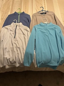 4 PETER MILLAR, VINEYARD VINES AND JOHNNIE-O QUARTER ZIPS, SOUTHERN TIDE CREW M - Picture 1 of 9