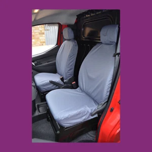 Tailored Waterproof Front (Non-Folding) Grey Seat Covers Fits Nissan NV200 2009+ - Picture 1 of 2