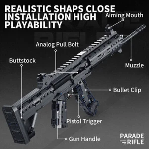 1352Pcs Model Set 1:1 Chinese Parade Rifle Building Blocks Puzzle Toys - Picture 1 of 7