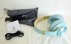 Wireless Bluetooth Headphones Light Blue Foldable Wired Modes