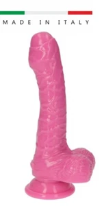 Fallo vaginale anale con ventosa dildo realistico con testicoli pene finto rosa - Imagen 1 de 9