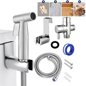Stainless Steel Handheld Toilet Bidet Sprayer Set Kit Faucet Spray For Bathroom - Picture 1 of 7