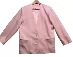 Chaqueta Blazer Talbots Petites Talla 14 Mujer Rosa 2 Botones Nueva Con Etiquetas - Imagen 1 de 14