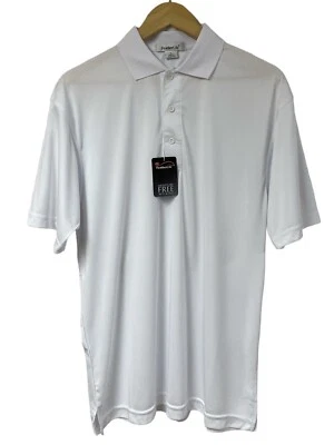 FeatherLite Moisture Free Wicking Size Large White Collared Golf New With Tags - Image 1 of 4