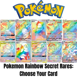 Pokemon Rainbow Secret Rare - Choose Your Card! English Near Mint 100% Authentic - Picture 1 of 104