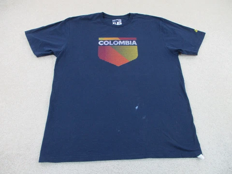 Adidas Shirt Adult Extra Large Blue Futbol Fotball Colombia Soccer Mens A64 * Cover