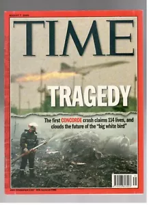 Concorde Air France Tragedy Flight 4590 114 Dead Time Magazine August 7, 2000 - Picture 1 of 1