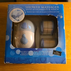 DUSCHMASSAGEGERÄT mit AUFSÄTZEN & BEUTEL NEU IN VERPACKUNG - Bild 1 von 5