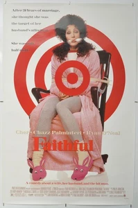 FAITHFUL (1996) Original Cinema One Sheet Movie Poster - Cher, Ryan O'Neal - Picture 1 of 6