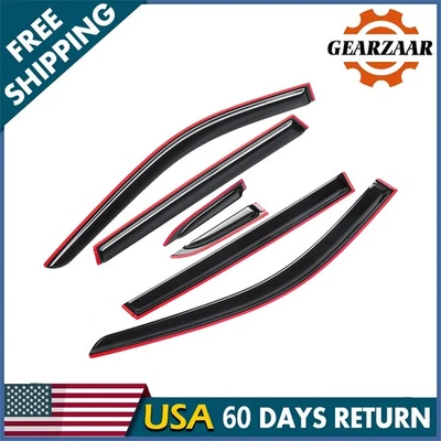 For 2023-2025 Honda CR-V CRV 6Pcs Black Window Visors Vent Shade Sun - Image 1 of 4