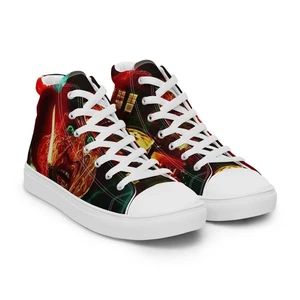 VINTAGE Freddy Elm Street Nightmare Men’s high top canvas shoes - NEW - Picture 1 of 13