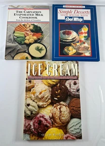 Lot of 3 Dessert Recipe Cookbooks, Ice Cream, Carnation Milk, Cool Whip - Picture 1 of 11