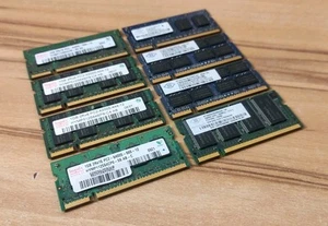 8×DDR2 Hynix Nanya 2Gb 1Gb 512Mb 256Mb Konvolut Gebraucht für Laptop Notebook - Bild 1 von 3