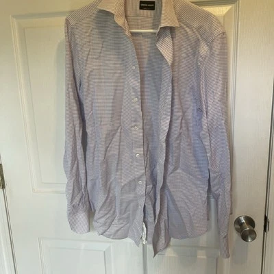 Camisa de vestir Giorgio Armani Hecha en Italia Talla 15 1/2 para hombre manga larga con botones Foto 1 de 4