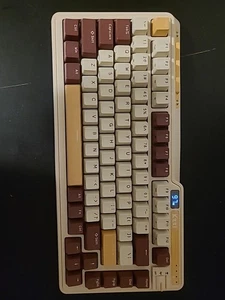 KZZI mechanical Custom Keyboard Tan /brown (Dazzling) - Picture 1 of 9
