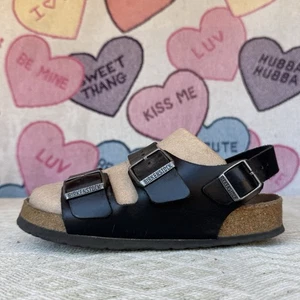 Size 37/L6 - Birkenstock Men's Milano SFB Amalfi Black - Picture 1 of 8