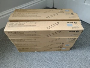 1 x Xerox Phaser 7500 Yellow High Capacity Toner Cartridge- 106R01438. Genuine - Zdjęcie 1 z 4