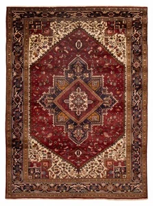 Vintage Hand-Knotted Area Rug 7'3" x 9'10" Traditional Wool Carpet - Picture 1 of 9