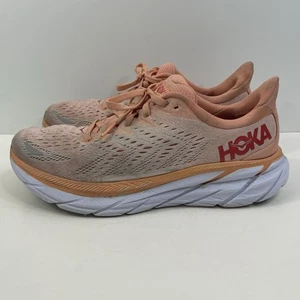 Scarpe da corsa Hoka One One Clifton 8 cantalupo argento peonia donna taglia 8,5 B - Foto 1 di 14