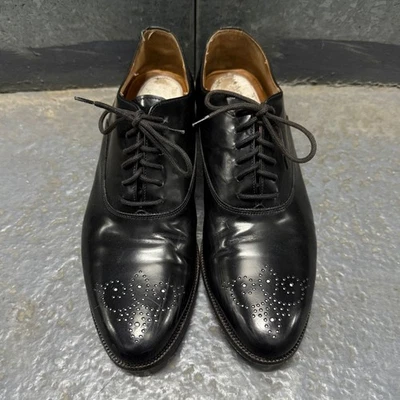 MAISON MARGIELA Black Leather Wingtip Oxford Shoes size 39.5 - Image 1 of 4