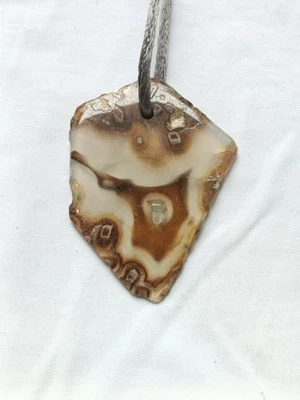 Палочка агат полированный грубый ломтик подвеска 56 X 40 X 4 мм 1 изделие для изготовления ювелирных изделий  - Изображение 1 из 4