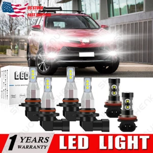 For Toyota RAV4 2013 2014 2015 LXB LED Headlight Hi/Lo+Fog Light Bulbs Combo Kit - Picture 1 of 11