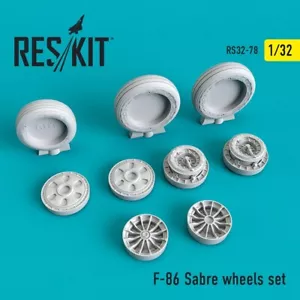 Reskit RS32-0078 F-86 Sabre wheels set for aircraft kit, 1:32 model scale - Picture 1 of 12